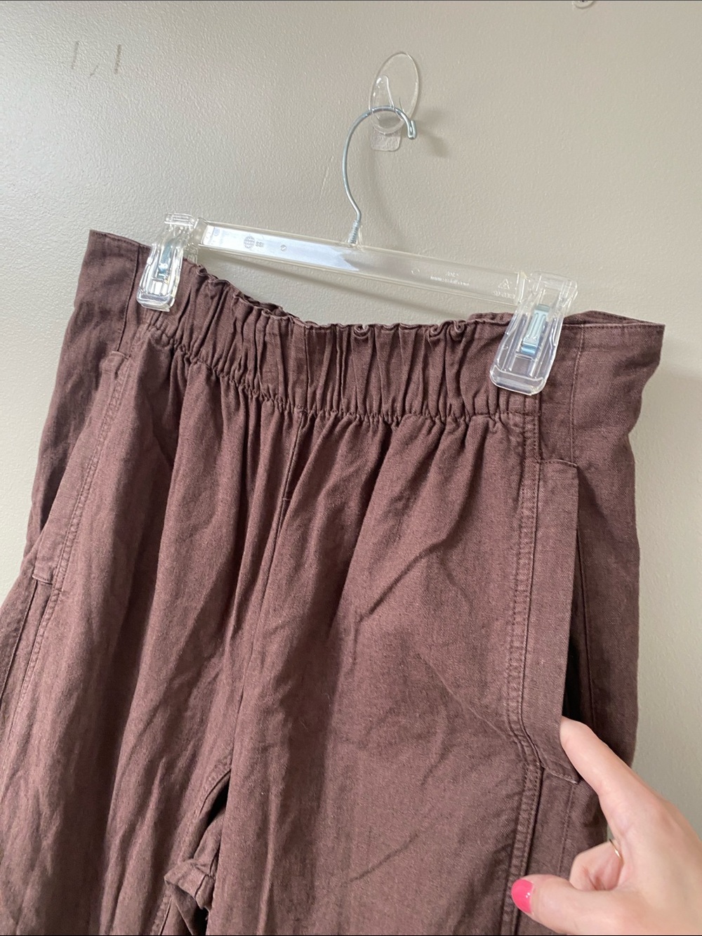 Free People Days End Linen Pull On Pants Large - Picture 5 of 9